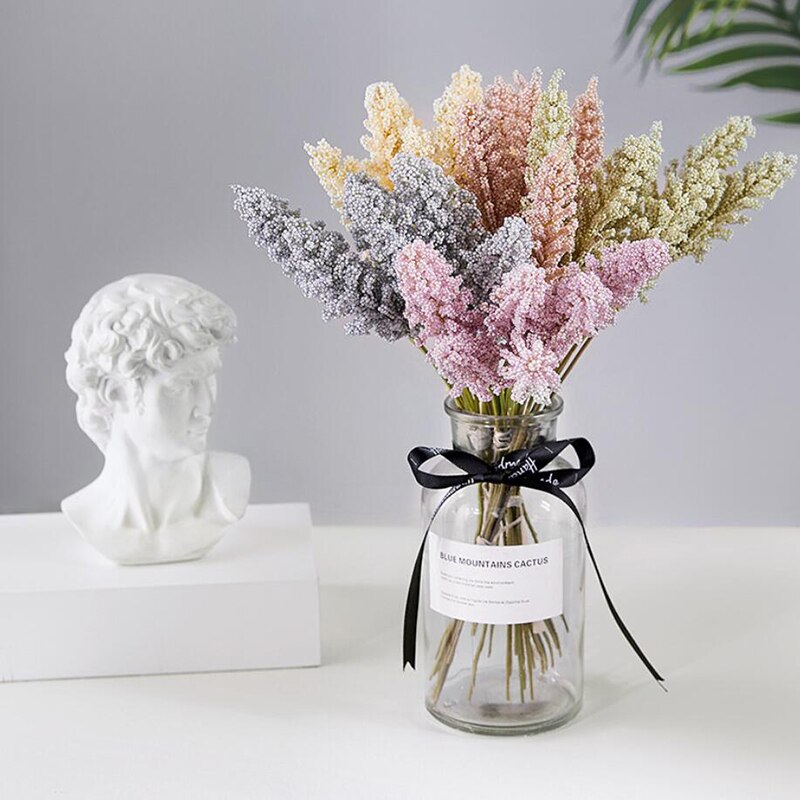 6 Stks/set Kunstbloemen Grain Wedding Boeket Woonkamer Woondecoratie Accessoires