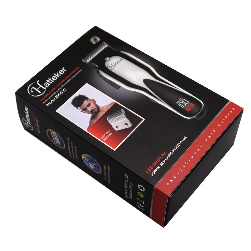 Turbo powerful hair clipper barber shop electric tapering hair trimmer for men rechargeable hair cutting machine