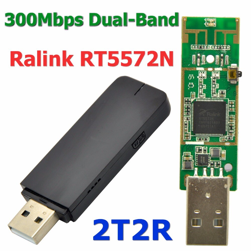 Ralink RT5572 300Mbps Dual-Band 2.4GHz+5.0GHz Wireless USB WiFi Adapter Dongle / Wi-Fi Receiver for MAC/ LINUX / Windows 7/8