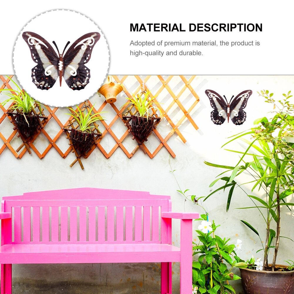 Metal Wall Decor Outdoor Indoor Art Sculpture Hanging Decor (Black)