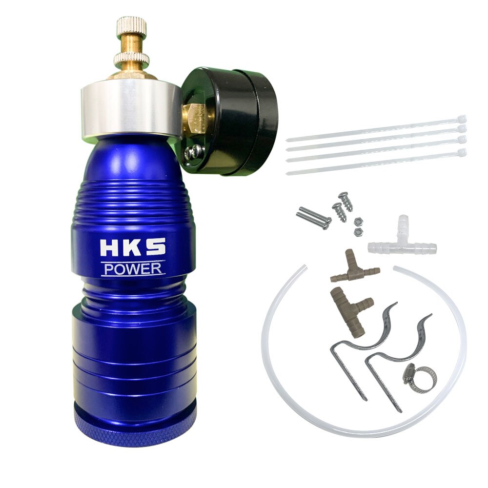 HKS Power Micro Air Kompressor Power Compressor Fuel Saver with Meter: Blue