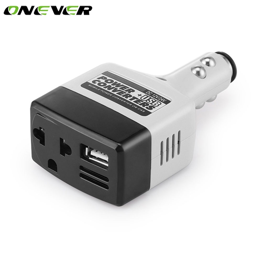Onever 6 W USB Auto Power Converter 12 V naar 220 V Auto Auto Charger Adapter DC 12 V AC 220 V Converter USB Lader voor Smartphone