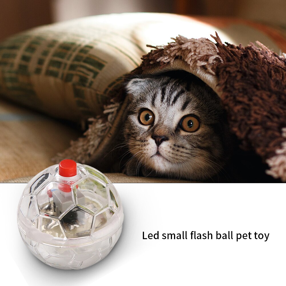3pcs Cat Flash Ball Led Colour Changing Battery Powered Paranormal Equipment Ghost Motion Light Up Pet Toy Interactive