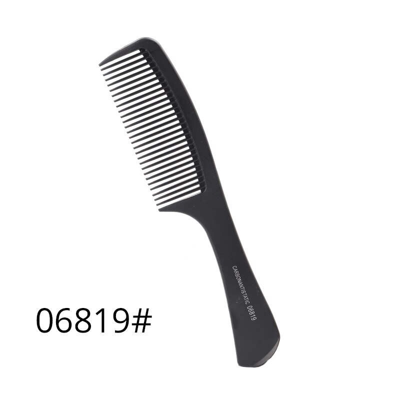 Top Friseur Pinsel Afro Kamm Schwanz Kamm Schwarz Carbon Faser Und Edelstahl Spieß Und Wärme Beständig Teasing Kamm: 06819