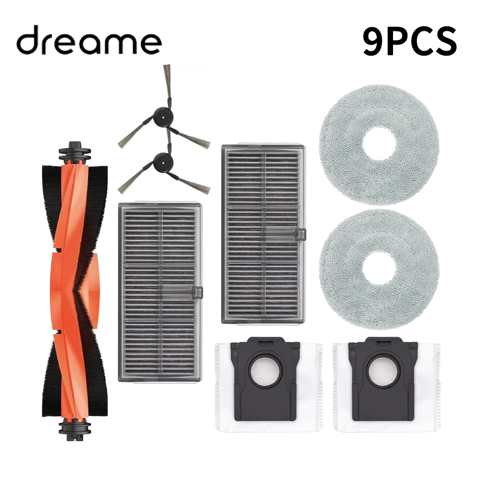 Dreame L40 ultra / X40 Ultra Robot Vacuum Accessories Dust Bags Mop Main Side Brushes Cloths HEPA Filters Spare Parts: Dark Khaki