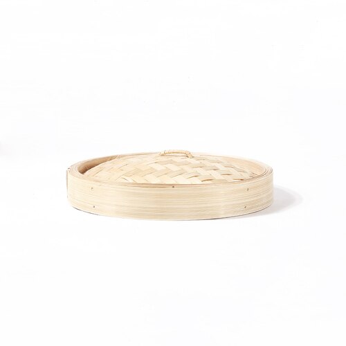 Handmade natural bamboo steamer kitchen cooking tool dumpling snack steamer basket tool CY528: 20.3cm cover