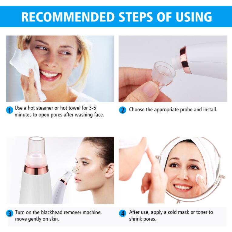 Blackhead Remover Facial Cleanser Deep Pore Removal Acne Pimples Aspiration Facial SPA Diamond Skin Care Beauty Care Tool