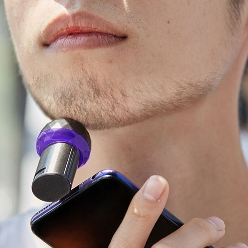 Barbeador elétrico mini portátil viagem carro aparador de barba navalha usb android iphone celular barbear trimmer corpo shaver 45