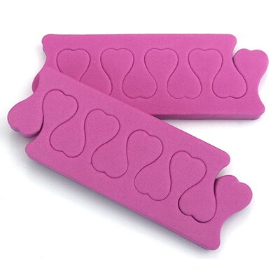 200pcs/pack Nail Art Finger Soft Foam Toe Separator Sponge Finger Separator Dividers Pedicure Manicure Nail Care Tools: Pink