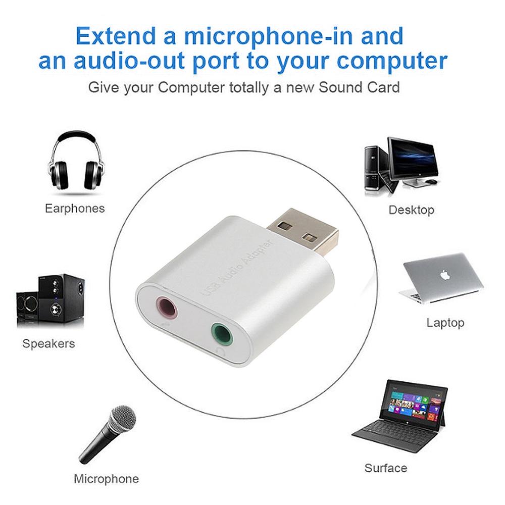 Usb Externe Stereo Sound Adapter Geen Drivers Nodig Voor Windows En Mac Plug En Play Sound Card Adapter Converter Notebook