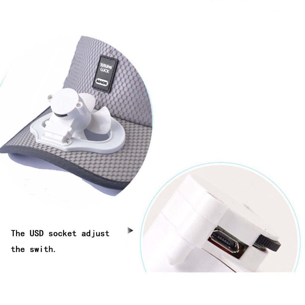 Novelty Unisex Hat Fan Cooling Camping Hiking Sport Summer Baseball Outdoor Travel Cap Cotton USB Charging Fan Sunscreen Cap