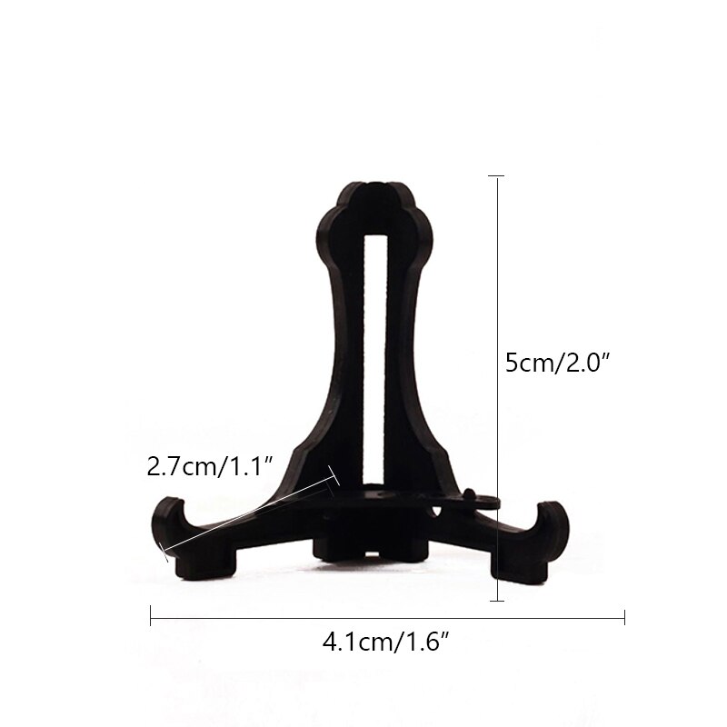 Mini soporte de placa de 2 pulgadas, marco de fotos, soporte de exhibición de insignia, soporte de Pedestal de plástico para fotos, bandeja para platos, decoración del hogar, 10 piezas