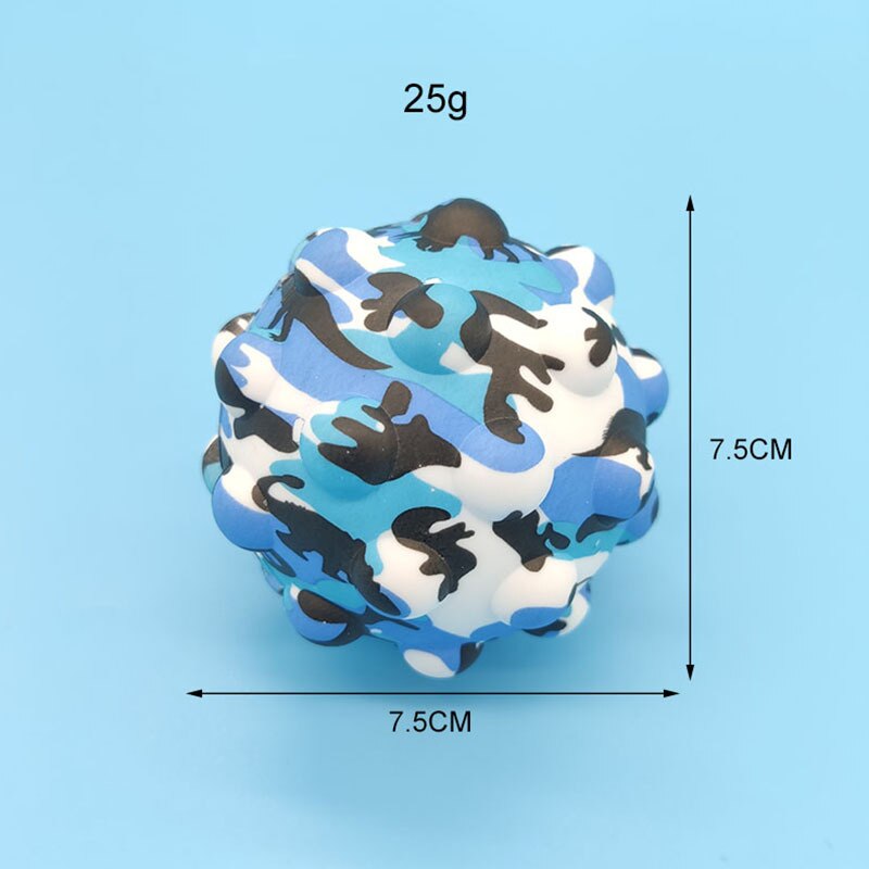 Pop Stress Ball Fidget Toy with Printed Pattern 3D Silicone Push Bubble Stress Anti-Anxiety Squeeze Sensory Bubbles Popping: 12