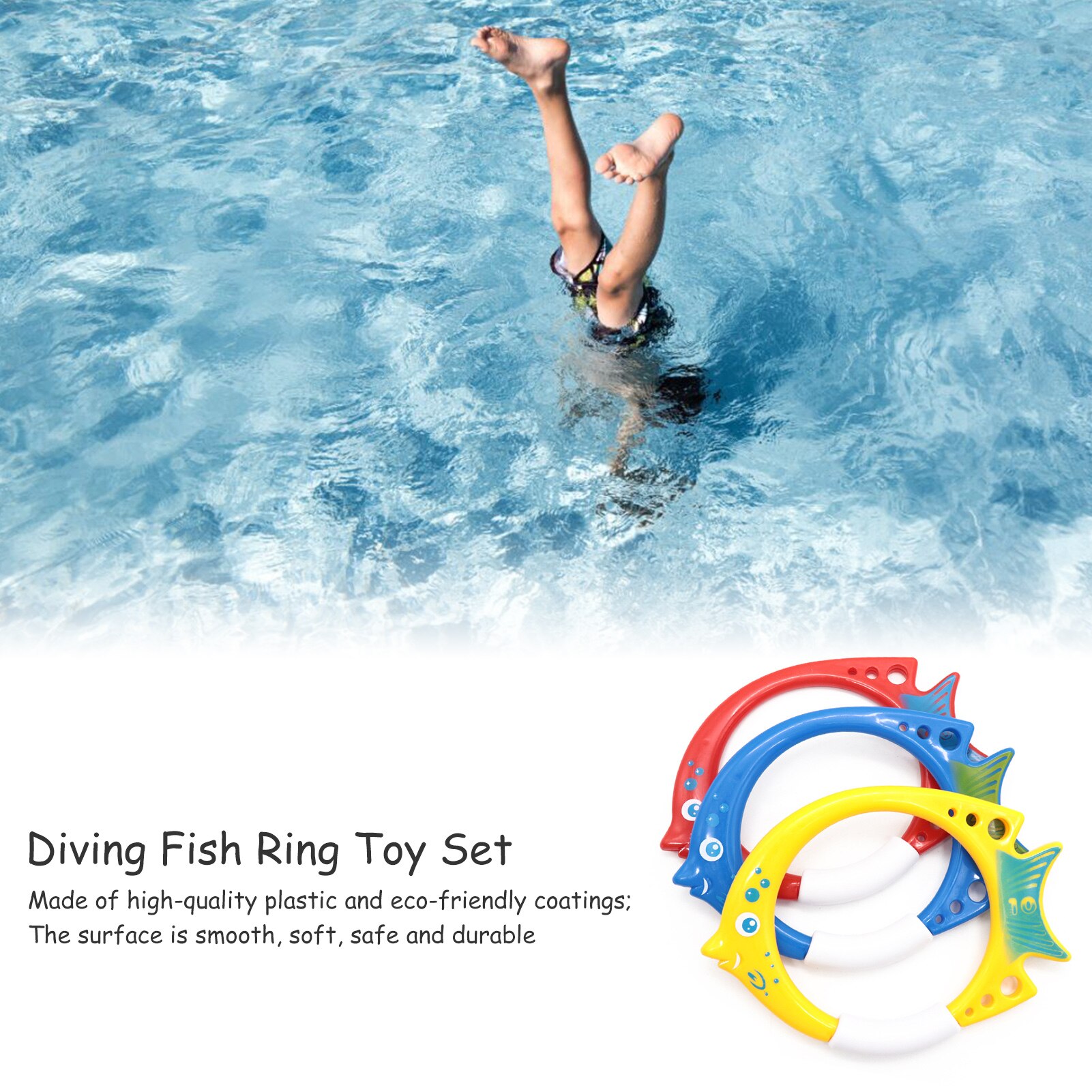 Swimming Pool Diving Circle Plastic Portable Swimming Diving Ring For Children Summer Toys Parent-child Children&#39;s