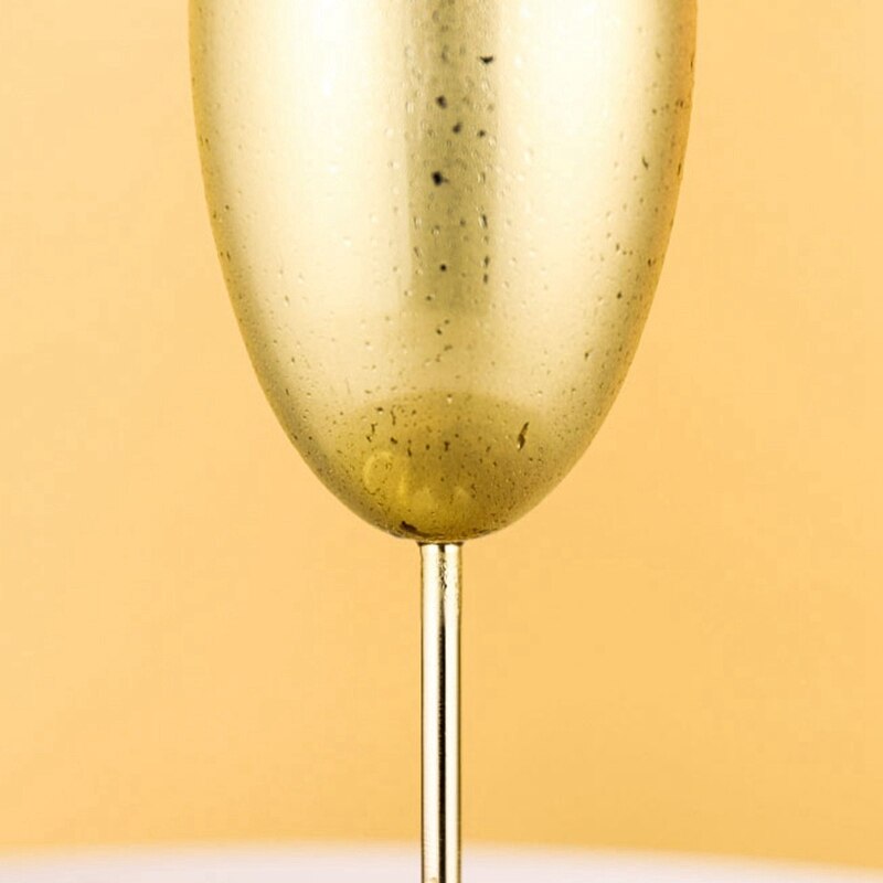 Europa luxo copo de champanhe aço inoxidável retro copo cocktail metal tulipa copos vinho da cozinha fontes festa casamento drinkware
