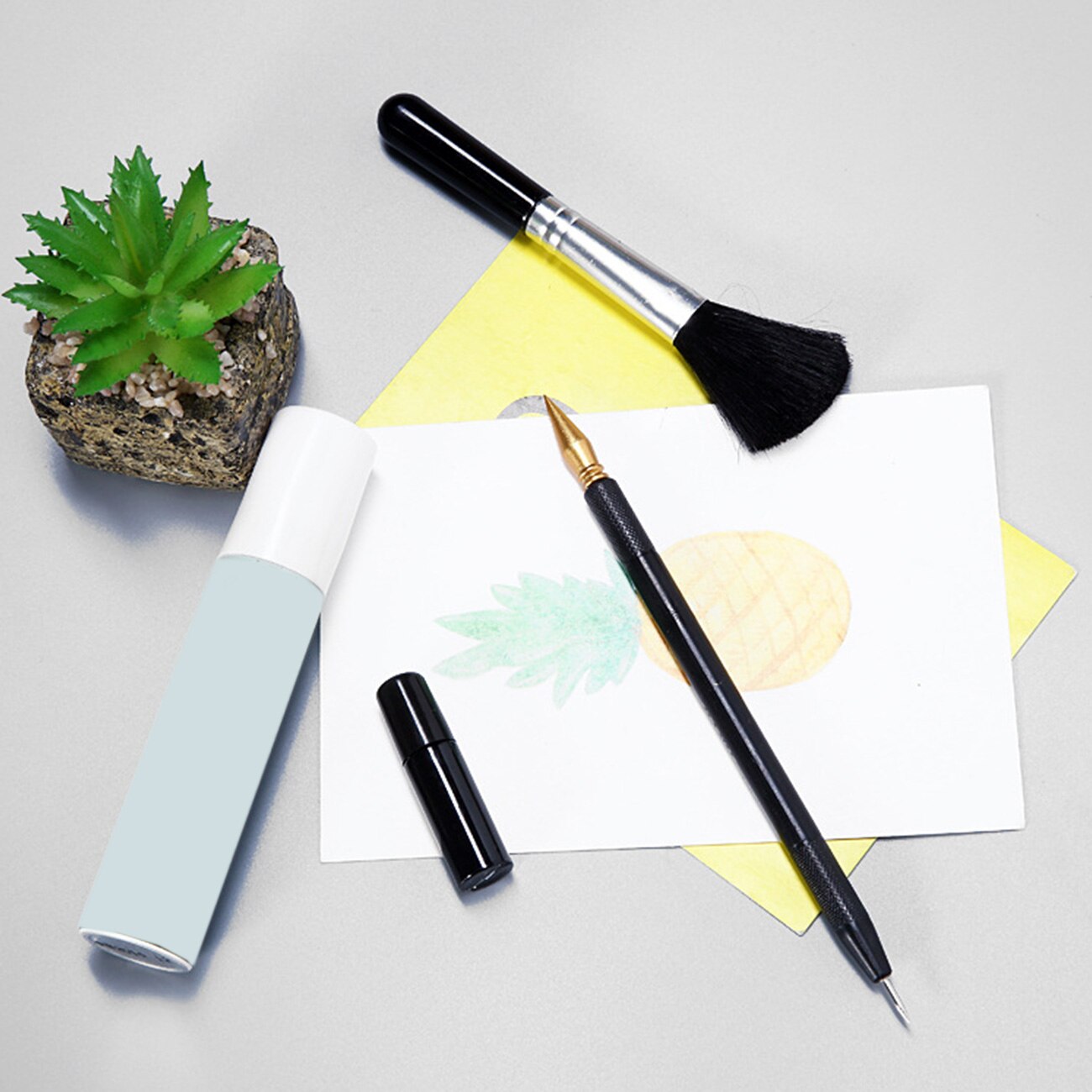 1set Scratch Art Painting Tool Repair Stick Scraper Pen DIY Drawing Scratch Arts Brush For Scratch Sketch Art Papers Board