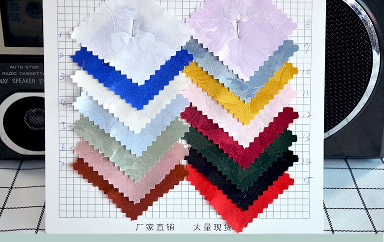 China tela de satén de poliéster jacquard tela para coser vestido de noche de boda de diy ropa lolita: Note for color No.