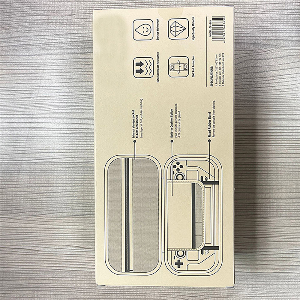 Waterproof Oxford Carrying Case Game Console Storage Bag Black Multi-layer Hard Shell Bag For SteamDeck