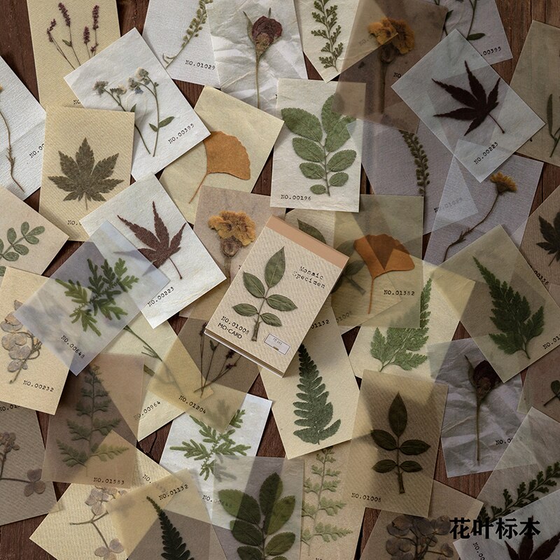 80 stk soppblomstblad mini boksider materiale papir søppel journalplanlegger scrapbooking årgang dekorativt diy håndverk papir