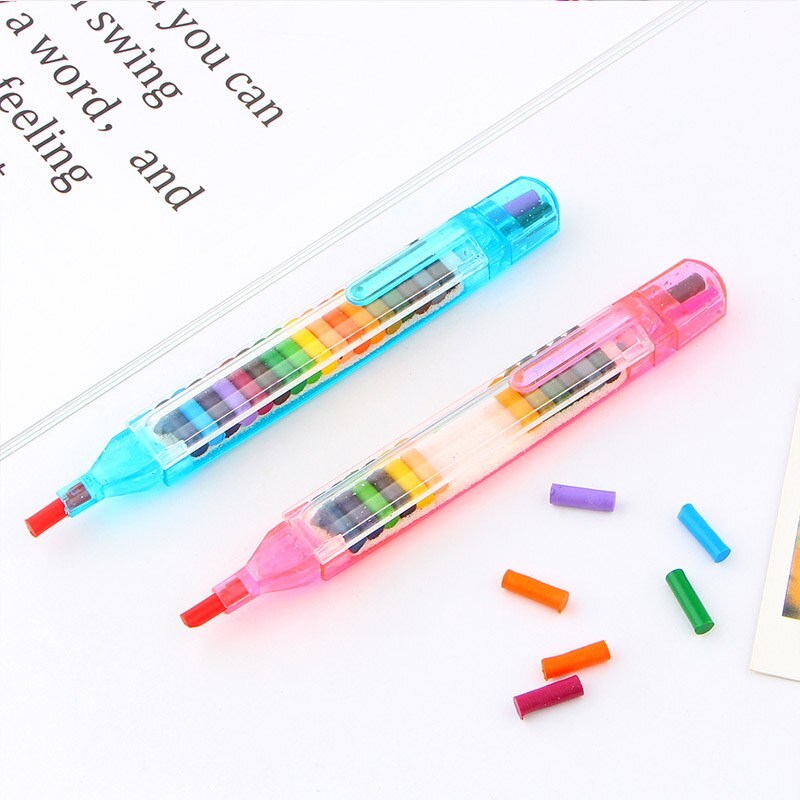 Crayón de cera de 20 colores para niños, bolígrafo de grafiti de colores, , educativo, para pintar y dibujar, suministros escolares, 1 ud.
