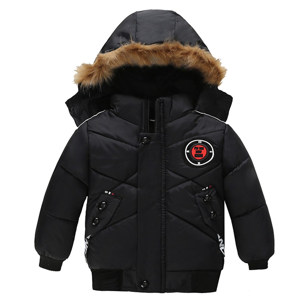 Vêtements d'extérieur pour enfants polaire manteau à capuche enfants vêtements coupe-vent confortable garçons filles vestes automne hiver: Black / XXL