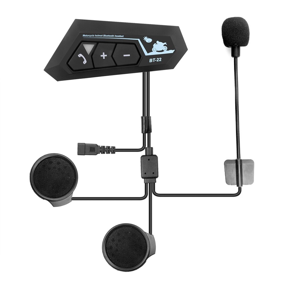 Casque moto Bluetooth casque moto Bluetooth 4.2 interphone réduction du bruit Microphone micro moto écouteur: Default Title