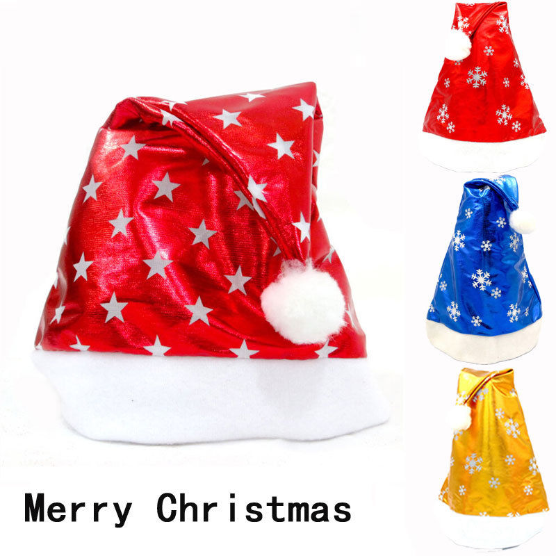 Newest Adult Child Christmas XMAS Santa LED light up flashing Costume Red Hat Cap