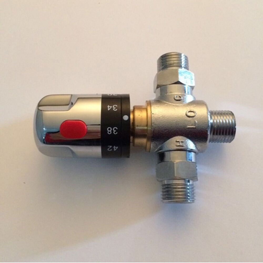 Brass Thermostatic Mixing Valve Constant Water Temperature Shower Faucet Valve Thermostat Bathroom Kitchen Tap Valve: E