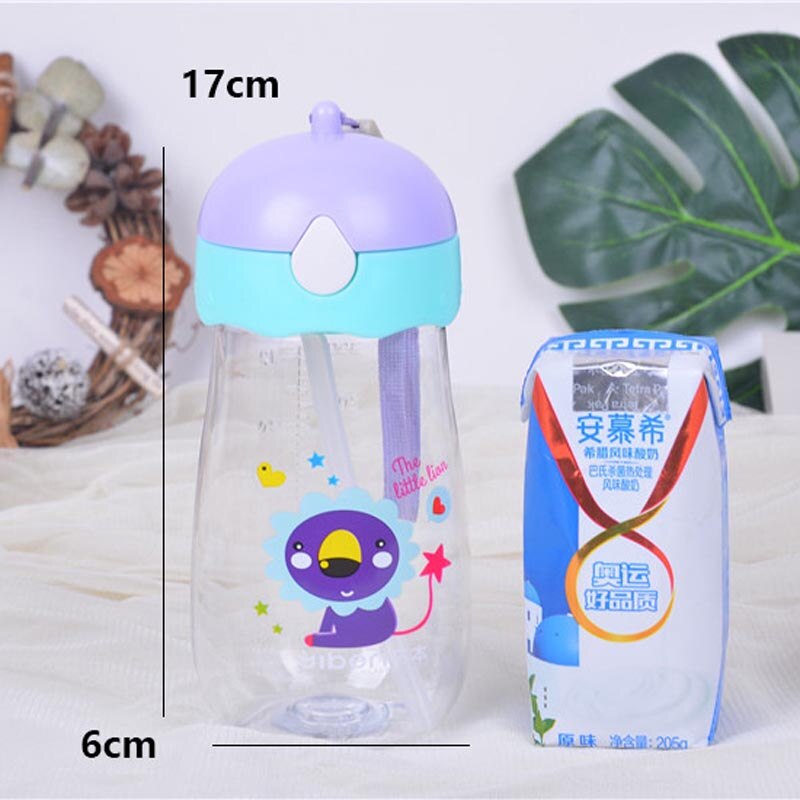 Botella de bebé en 4 colores, vaso para recién nacidos, botella de beber para aprender a comer, botellas para agua y zumo para niños, 380ml
