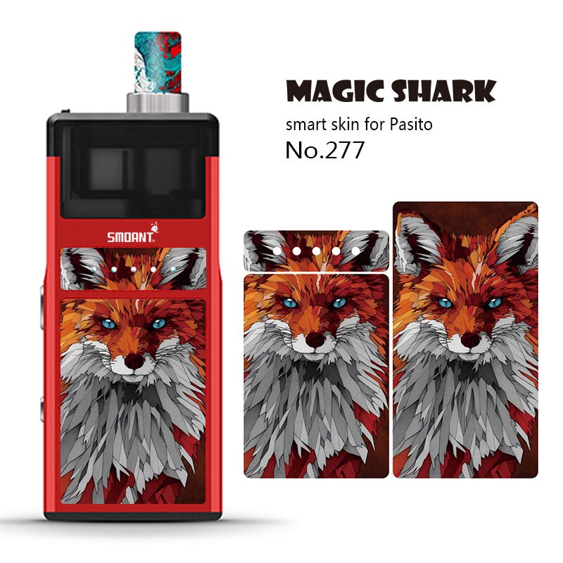 Magic Shark Cartoon Duck Mario Tiger Fox Weave Ultra Thin Skin Film Cover Pod Vape Sticker Case for Smoant Pasito