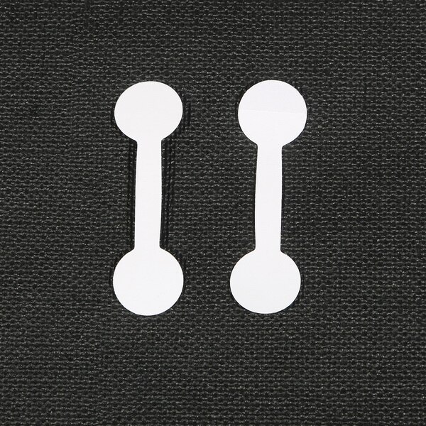 100PCS White Paper Jewelry Display Card Labels Ring Sticker Hangtag Blank Paper Price Tag Labels Packaging: 5x1.4cm