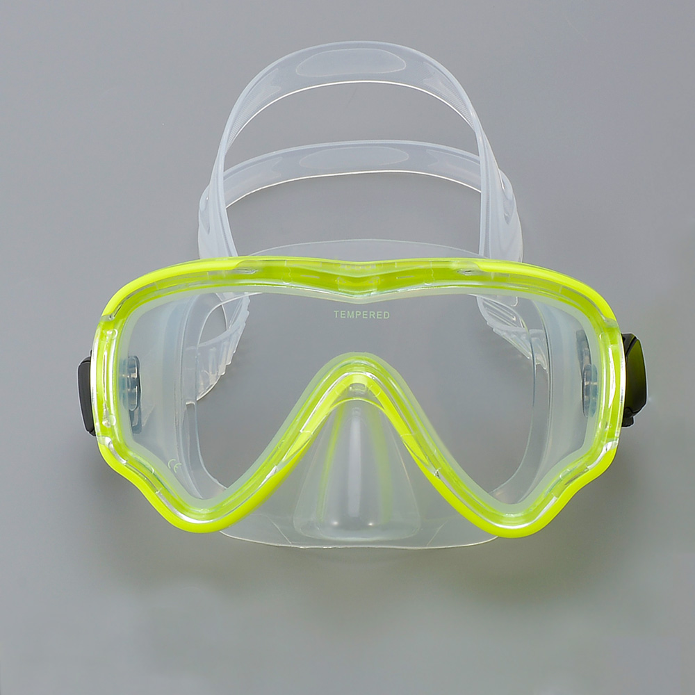 Kids Snorkel Swim Mask Child Diving Mask Anti-Fog Swimming Goggles With Nose Cover For Snorkeling Swimming Training: green