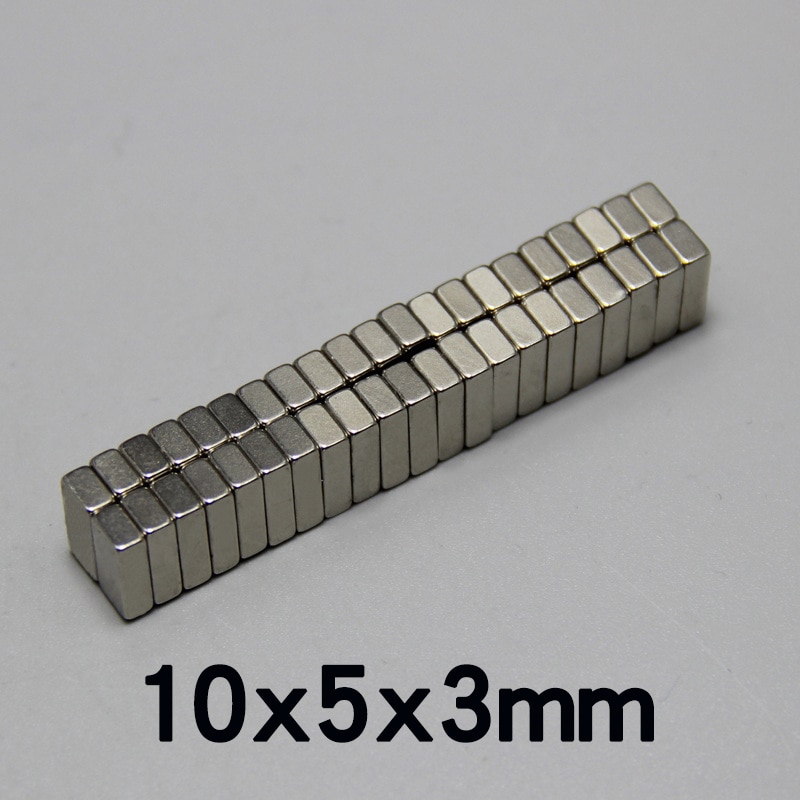 20/30/50 Stuks 10X5X3 Mm N35 Super Cuboid Blokmagneten 10X5X3 Mm Neodymium Magneet Permanente Ndfeb Sterke Magnetische 10*5*3 Mm