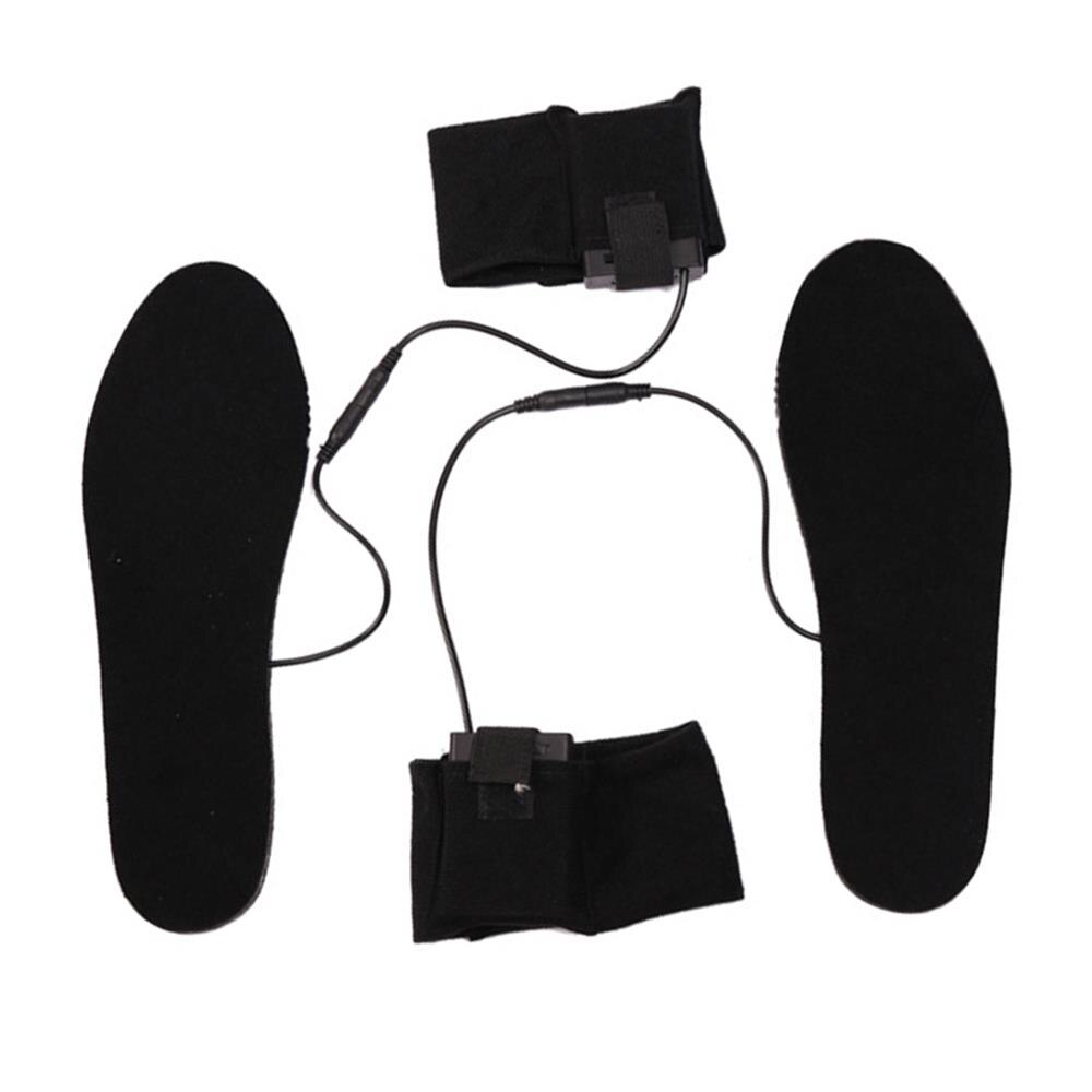 Plantillas calefactables para zapatos, ropa Unisex, calcetín eléctrico, para invierno y nieve, color negro, no tejido,