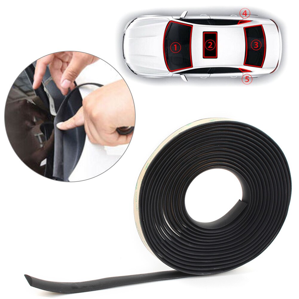 5M Seal Strip Trim Voor Auto Voor Achter Voorruit Zonnedak Afdichting Rubber