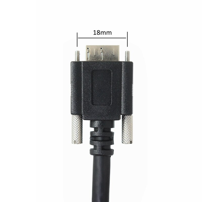 Usb micro b-kabel met borgschroeven 1m 3m 5m usb 3.0 micro-b industriële camerakabels cameralink zwart