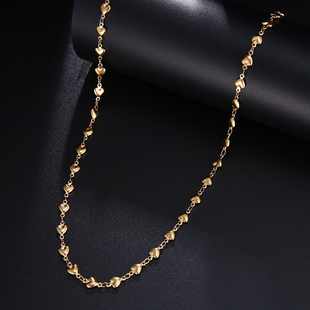 1Meter Halskette Herz Stern Kette Silber KC Gold Kupfer Verknüpfung Ketten Armbinde für Schmuck, sterben DIY Handgemachten Handwerk: Gold-5.5x9.8Herz
