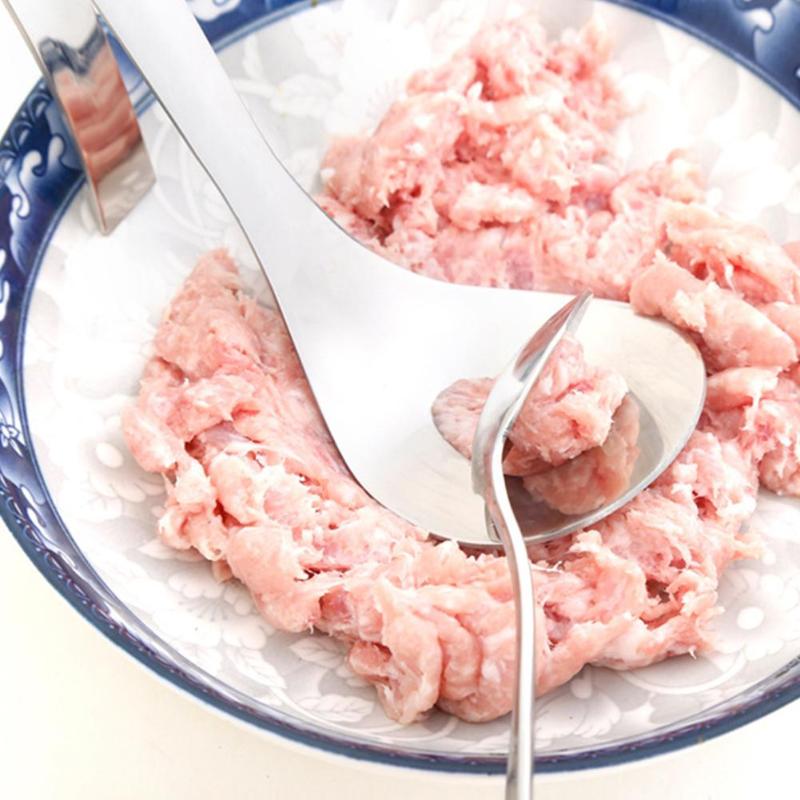 Non-stick köttbullstillverkare rostfritt stål kök kött boll sked kök gadget kött handtag diy hem kök verktyg