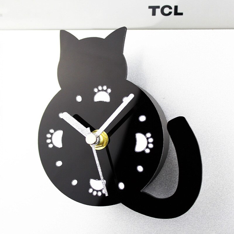 nordisch Moderne 3D kleine nette katze kühlschrank uhr Heimat nachricht aufkleber küche zubehör Magnet kühlschrank Magnet wanduhr