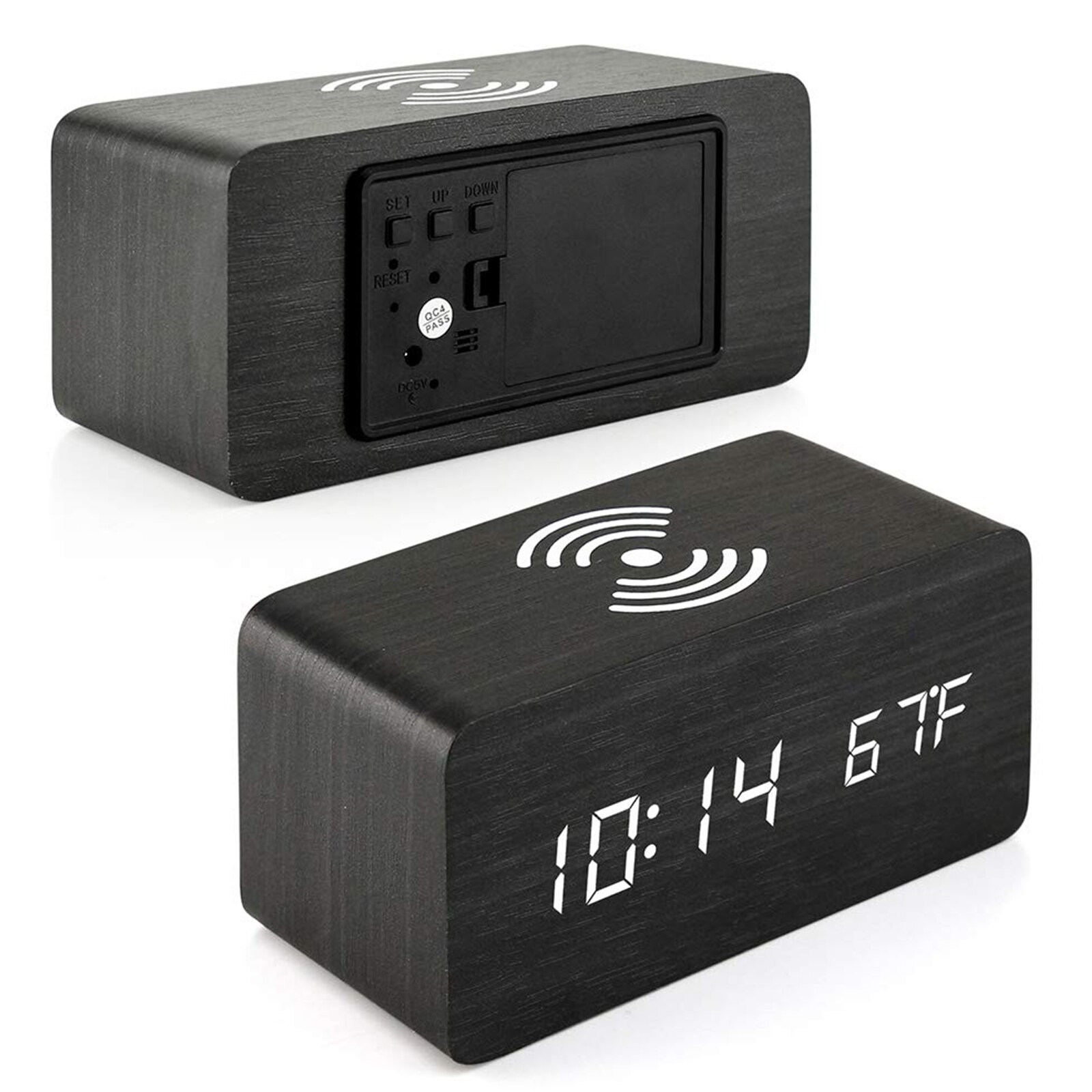 Universal Desktop Electronic Alarm Clock Wireless Charging LED Clock Durable Digital Alarm Clock For Children Adult