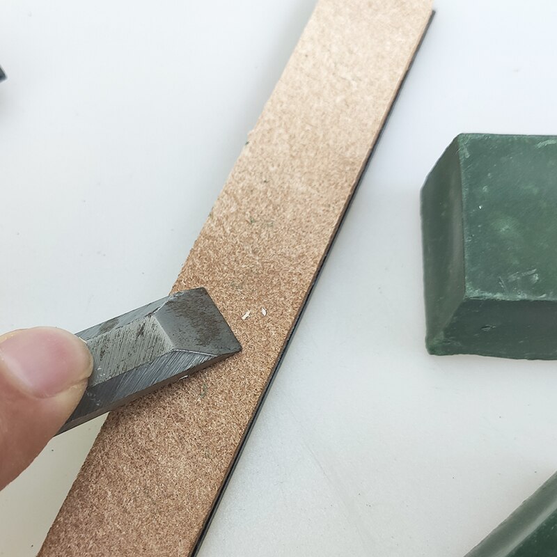 Kniv polish bälte stropping läder artikel slipa knivslip slipning rakkniv polerpasta sammansatt slippasta
