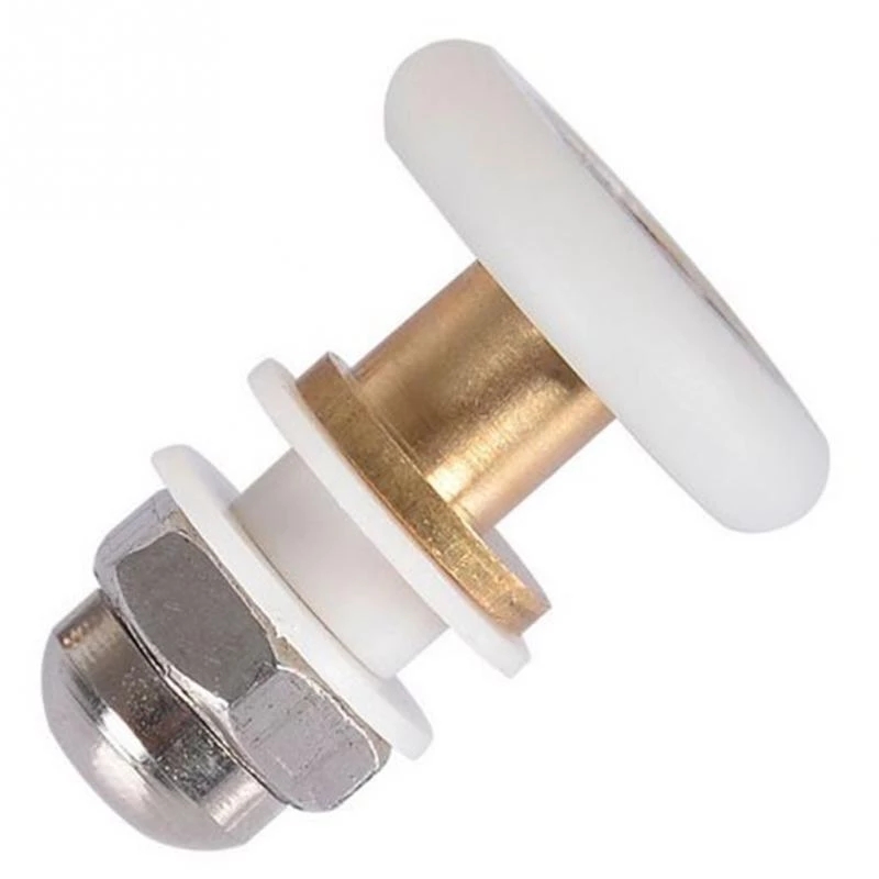 Kit de roulettes pour portes de cabine de douche, 8 pièces, roue 23 25 27mm, double inférieur supérieur avec bouton de montage pour verre