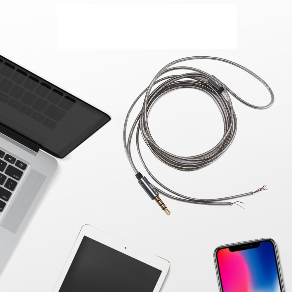 1,5 M HIFI Kopfhörer Kabel Reparatur 3,5mm Jack Kopfhörer Kopfhörer Audio- Kabel Reparatur Ersatz Schnur Draht Kopfhörer Kabel 4pol stecker