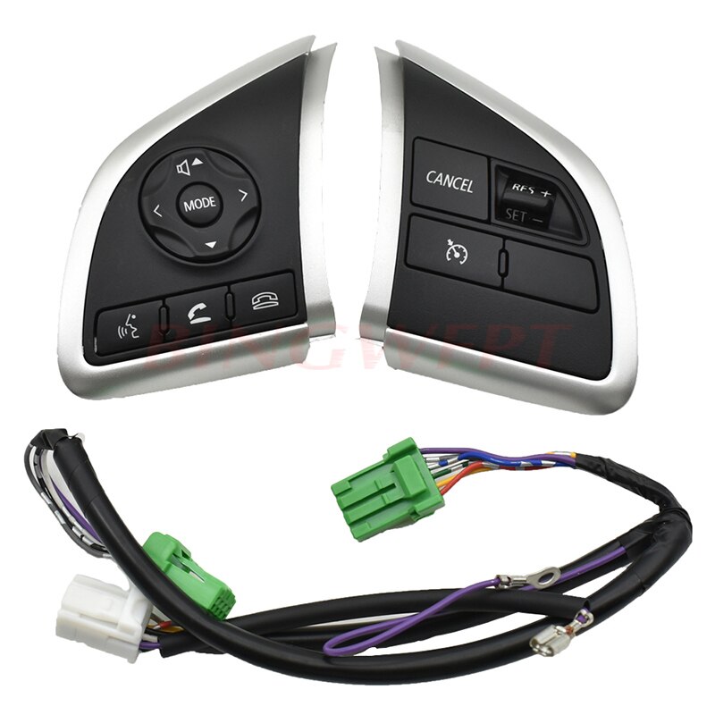 Voor Mitsubishi Asx Mirage Space Star L200 Cruise Control Schakelaar Stuurwiel Knop Audio Android Speler Schakelaars: Black
