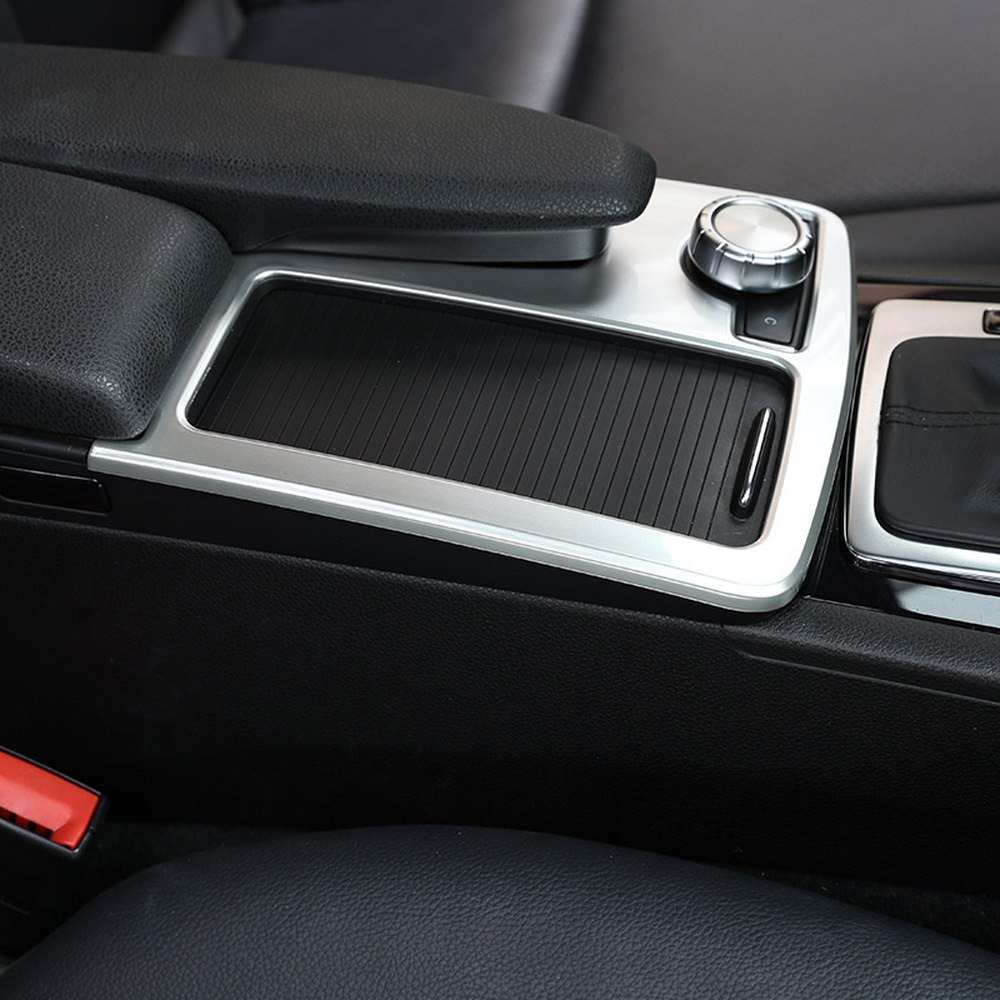 Para Mercedes Benz clase C W204 E clase W212 , Panel de consola central, portavasos, cubierta de marco, pegatina embellecedora