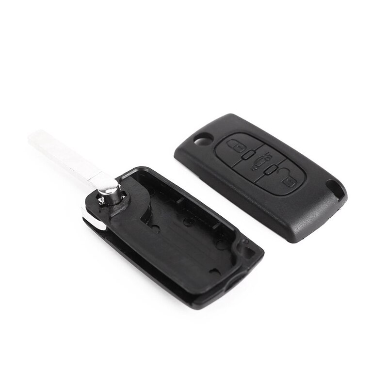 Carcasa de mando a distancia para Peugeot 407 y 407 SW, plegable, 3 botones