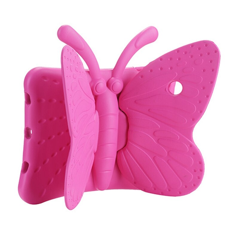 Case for ipad air /Air 2 / ipad pro 9.7 butterfly EVA cover with stand Silicone para shell coque for ipad case: rose red