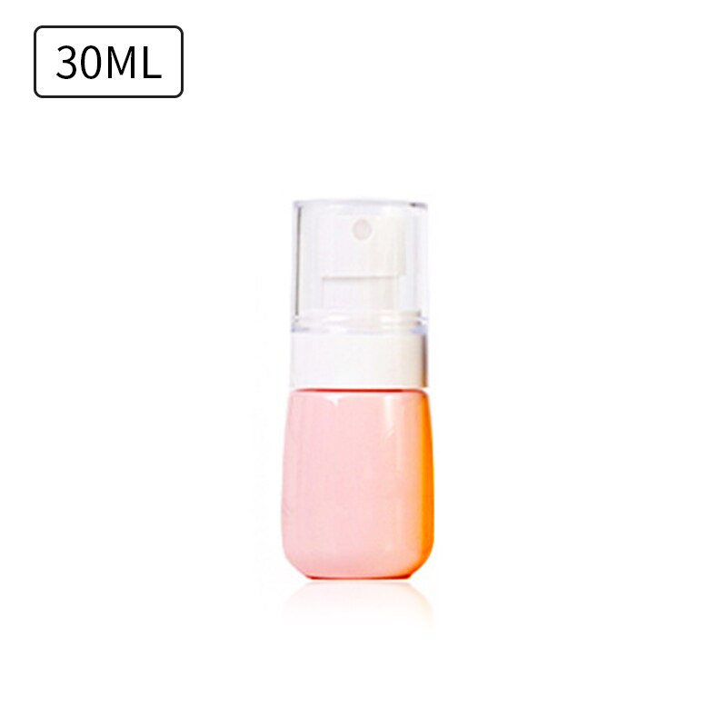 30ml/60ml 1pc genomskinliga sprayflaskor av plast bärbara reseflaskor små påfyllningsbara behållare tomma kosmetiska behållare: 30ml lotioner rosa 2