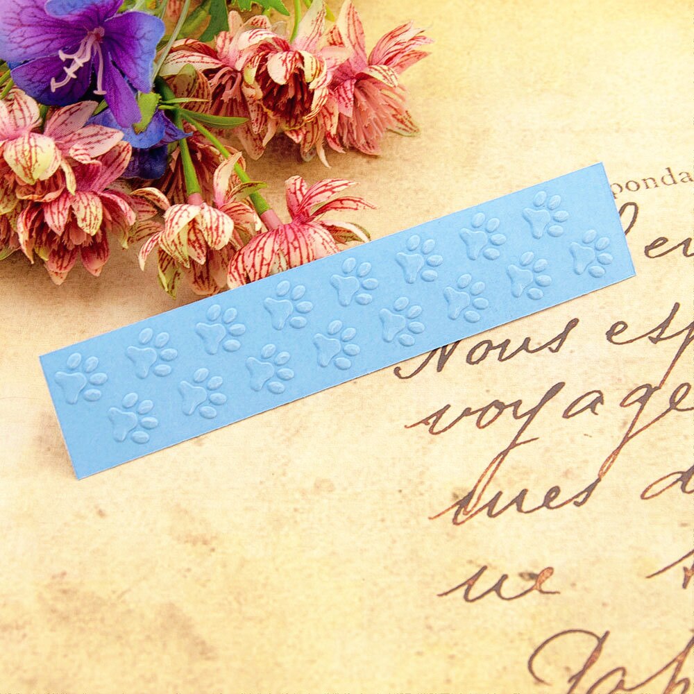 15x3cm plastic Paw print craft card making paper card album wedding decoration clip Embossing folders