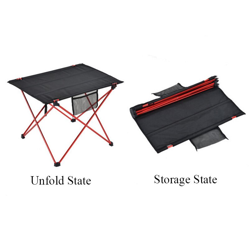 Bærbart foldebord aluminiumslegering ultralet skrivebord til camping udendørs møbler picnic strandbord sammenfoldelige rejseborde